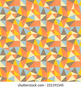 Geometric triangles background. Mosaic. Abstract vector illustration.  
