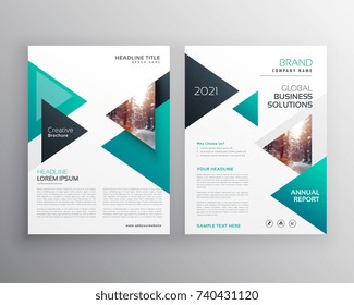 Business Bifold Brochure Magazine Cover Design Stock Vector (Royalty ...