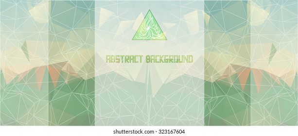 Geometric triangles on colorful background, polygonal vector illustration. Beautiful landscape nature backdrop for your creative ideas.
