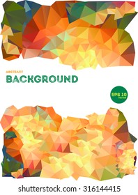 Geometric triangles on white background, polygonal vector illustration.