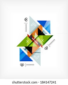 Plantilla De Triángulos Geométricos Para Folleto | Folleto