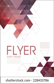  Geometric triangular background for flyer, web site