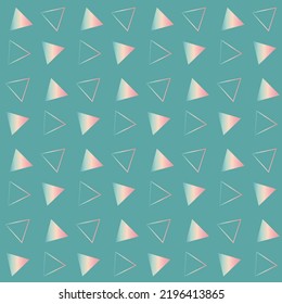 Geometric triangular background, gradient green mint seamless pattern vector illustration for design