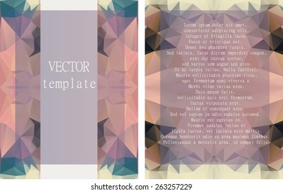 Geometric triangular modern flyer and invitation card template