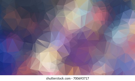 Geometric triangular mosaic colors of the sea and sand sky. vector illustration frame