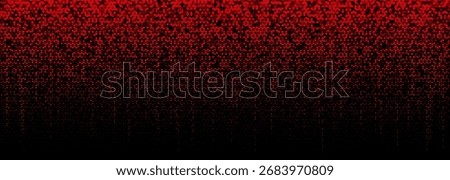 Geometric Triangular Pattern Matrix Effect. Red Black Triangle Background Halftone Mosaic Style for Fintech Cybersecurity, Hacker Attack, Computer Fraud, Scammer and Phishing. Vector illustration