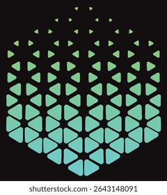 Geometric Triangular Pattern in Neon Green and Black