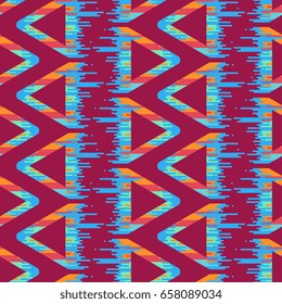 Geometric triangular pieces seamless pattern background
