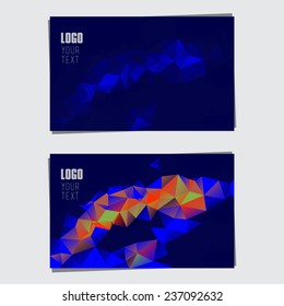 geometric triangular  poly style design for card