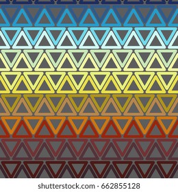 Geometric triangular rainbow pieces background