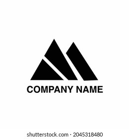 Geometric triangular shape logo pyramid type logo