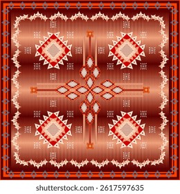 Geometric tribal ethnic boho indian texture ornament seamless pattern fabric design

