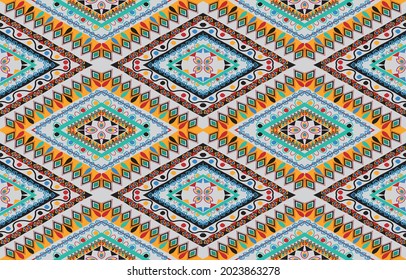 Geometric tribal ethnic texture. Vector design for background, carpet, wallpaper, clothing, wrapping, Batik, fabric.