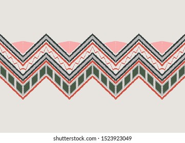 Geometric Tribal ethnic vector texture  striped pattern