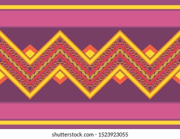 Geometric Tribal ethnic vector texture  striped pattern