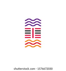 Geometric tribal face. Vector. Tribal logo. Linear tribal emblem