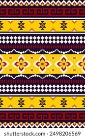 Patrón tribal geométrico. Estilo de tela de patrón tribal geométrico. Diseño de patrón tribal geométrico para la ropa, textil, envoltura, fondo, Fondo de pantalla, alfombra, bordado