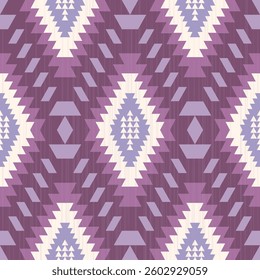 Geometric Tribal Pattern in Purple and Lavender Colors