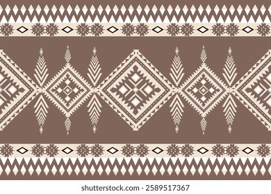 Geometric Tribal Pattern Vector Illustration for Textile Print Design