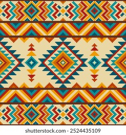 Geometric tribal pattern,Navajo ornament,Vector ethnic pattern,Native american art.