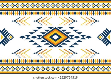 Geometric Tribal Patterns with Diamond and Arrow Motifs in Warm Tones