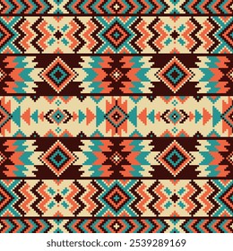 Geometric tribal pattern,Traditional native american design, Navajo ornament