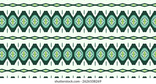 Geometrische Tribal nahtloses Muster in dunkelgrün