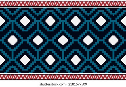 Geometric tribal seamless pattern. Design for background,carpet,wallpaper,cloth,blankets,bags,fabric,furniture, packing Vector illustration embroidery style.