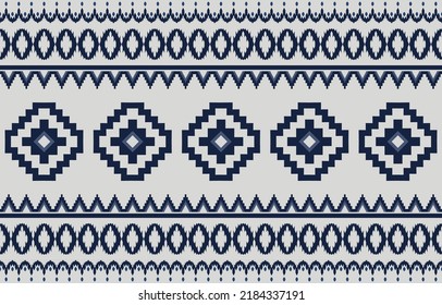 Geometric tribal seamless pattern. Design for background,carpet,wallpaper,cloth,blankets,bags,fabric,furniture, packing Vector illustration embroidery style.