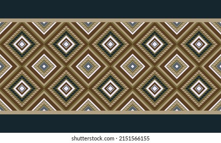 Geometric tribal seamless pattern. Traditional design for background, wallpaper, paper, packaging, fabric, clothing, wrapping, carpet, tile, decoration, vector illustration, embroidery style.