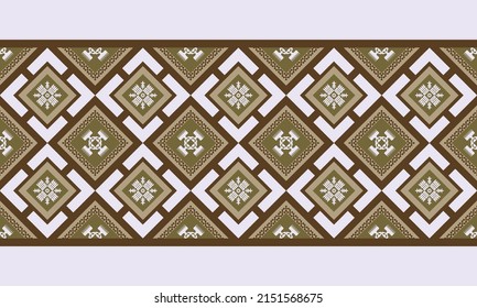 Geometric tribal seamless pattern. Traditional design for background, wallpaper, clothing, wrapping, carpet, tile, fabric, decoration, vector illustration, embroidery style. African textile patterns.