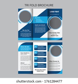 Geometric Trifold Medical Brochure Flyer Layout Template.