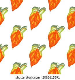 Geometric tropical leaves seamless pattern isolated. Exotic hawaiian plants backdrop. Summer tropical leaf endless wallpaper. Nature background. Design for fabric , textile, surface, wrapping, cover