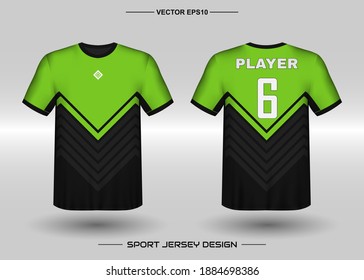 Geometric T-shirt sport vector design template, Soccer jersey mockup for football club. uniform front and back view. Clothing Men adult. Can use for printing, branding logo team, squad, match event, tournament