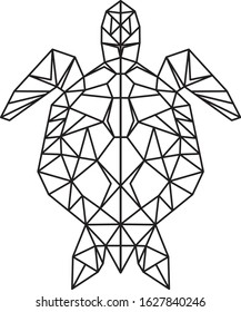 geometric turtle line cut textile fashion