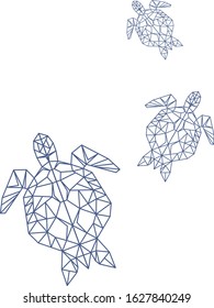 geometric turtle line cut textile fashion