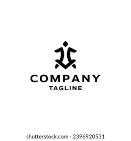 Geometric turtle logo icon design template flat vector