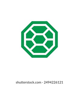 Geometric Turtle Shell Logo design vector template