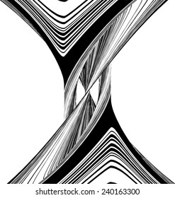 Geometric Twisted Hourglass Shape Vector 25