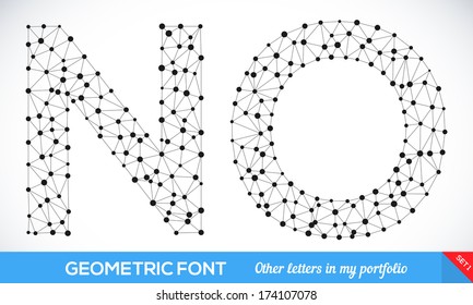 Geometric type font, geometric modern typography sat. N and O letters. More letters in my portfolio.