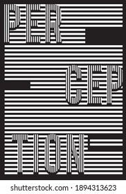 Geometric typography illustration design print for tee and poster