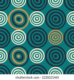 Geometric ultramodern round shapes seamless pattern. Perfect abstract print for tee, textile and fabric. Vintage minimalist vector illustration for decor and design.



