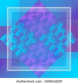 Geometric ultraviolet pattern. Duo tone cover. Vibrant abstract 