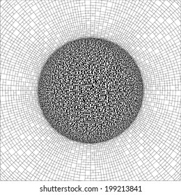 Geometric Union Sphere Made Of Triangles 