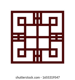 Geometric unique korean traditional pattern. Vector illustration.