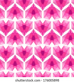 Geometric valentine day elements. Love pink heart.