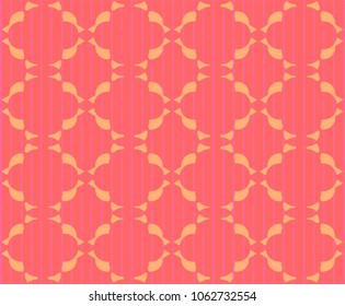 Geometric variegated ornament. Eight motifs. Warm color gamma. Linear drawing. Curved lines. VECTOR IMAGE. Simple stylization. Design. Simple print. Textile. A pattern for tile. Making surfaces.