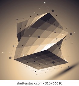 Geometric vector abstract 3D complicated lattice backdrop, undertone eps8 twist technology squared illustration.