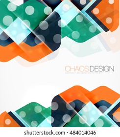 Geometric vector abstract background, light and shadow effects with transparent shapes
