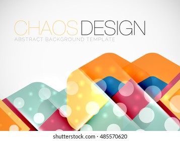 Geometric vector abstract background, light and shadow effects with transparent shapes